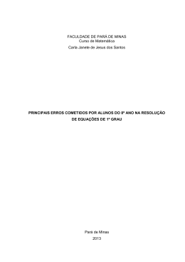 FACULDADE DE PAR&Aacute; DE MINAS Curso de Matem&aacute;tica