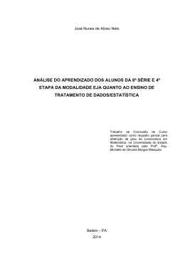 AN&Aacute;LISE DO APRENDIZADO DOS ALUNOS DA 8&ordf; S&Eacute;RIE E