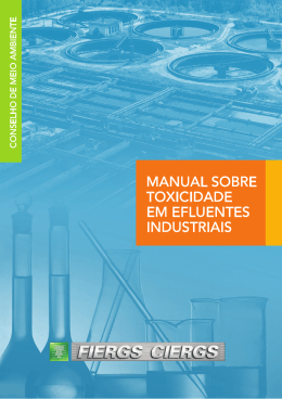 Manual de Toxicidade em Efluente Industriais distribuído pelo