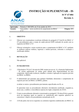 IS n&ordm; 67-004 Revis&atilde;o A.