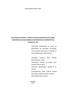Rayany M&aacute;rcia Alves Vieira AVALIA&Ccedil;&Atilde;O DO PERFIL LIP&Iacute;DICO DE