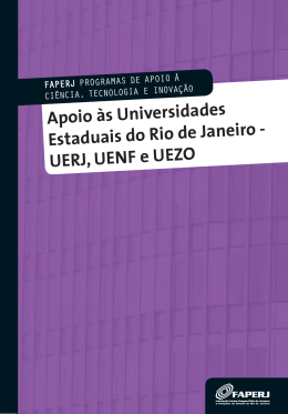 Apoio &agrave;s Universidades Estaduais do Rio de Janeiro