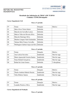 Resultado das Solicita&ccedil;&otilde;es de TROCA DE TURNO