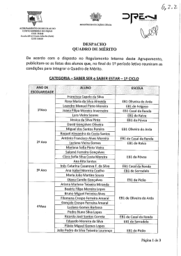 Mmisrëmo DA EDUCAÇÃO E ciEchA - Agrupamento de Escolas do