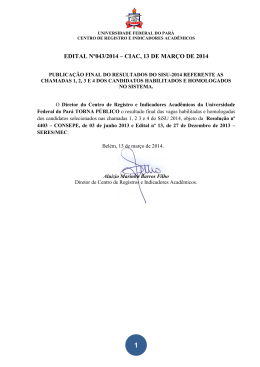 edital nº043/2014 – ciac, 13 de março de 2014