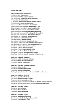 SIMESC 2012-2015 Diretoria Executiva e Conselho Fiscal
