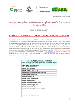 Alunos - referente ao "11/2012 - Edital para Seleção - EAD