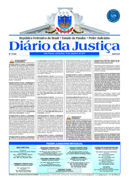 DIÁRIO DA JUSTIÇA 2011 Nº 13.945 João Pessoa, quinta