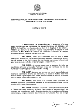 Edital 019/2015 - Tribunal de Justi&ccedil;a de Santa Catarina