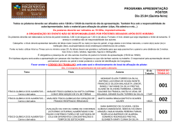 Programa de Apresenta&ccedil;&atilde;o - Poster