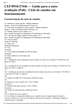Relatório de Autoavaliação