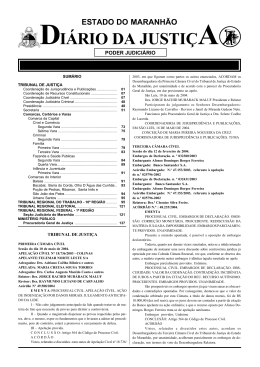 di&aacute;rio da justi&ccedil;a - Portal do Poder Judici&aacute;rio do Estado do Maranh&atilde;o