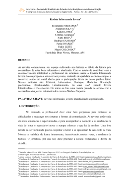 Revista Informando Jovem Elisangela MEDEIROS Anderson SILVA