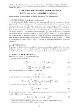 As equações de lorenz na ferrohidrodinâmica