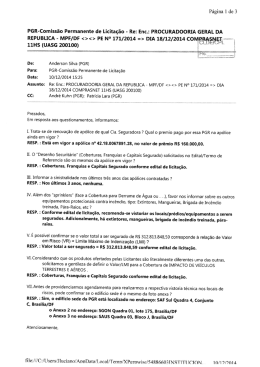 Respostas questionamentos da Área Técnica