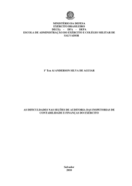 as dificuldades nas secoes de auditorias das inspetorias