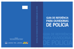 Guia de Refer&ecirc;ncia para Ouvidoria de Pol&iacute;cia