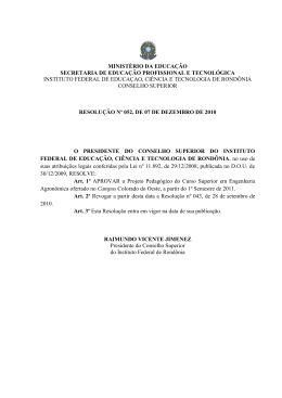 Resolu&ccedil;&atilde;o n&ordm; 52, de 07/12/2010