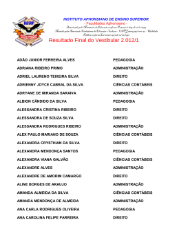 Resultado final do vestibular 2.012-1