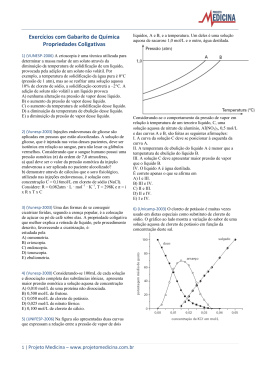 Propriedades Coligativas - Exercícios