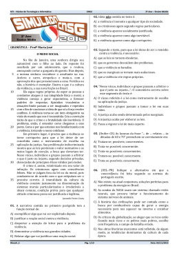 GRAM&Aacute;TICA &ndash; Prof&ordf; Maria Jos&eacute; O MEDO SOCIAL 5 10 15 20 25 30