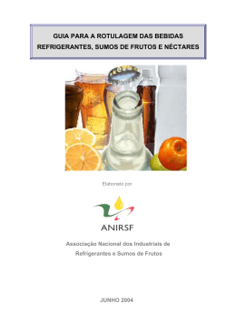 guia para a rotulagem das bebidas refrigerantes, sumos de frutos e
