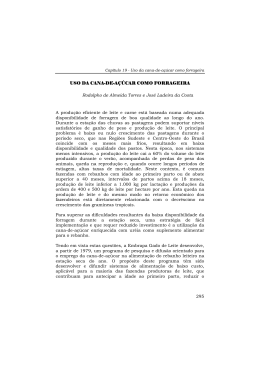 Uso da cana-de-a&ccedil;&uacute;car como forrageira