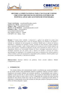 din&acirc;mica computacional para c&aacute;lculo de curtos circuitos