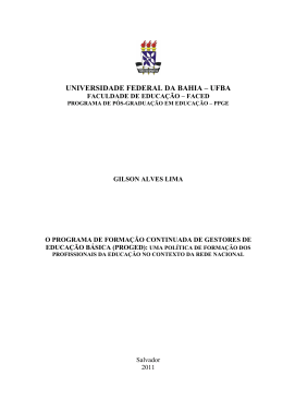 Gilson Alves Lima - RI UFBA