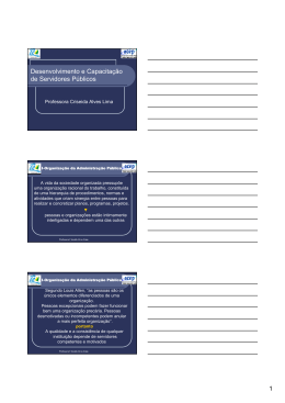 Desenvolvimento e Capacita&ccedil;&atilde;o de Servidores