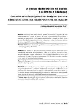A gestão democrática na escola e o direito à educação