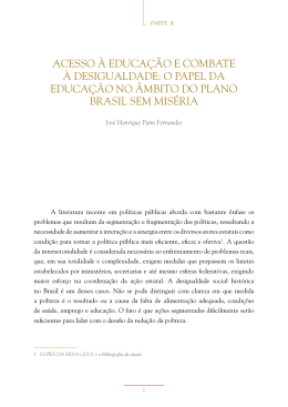 acesso &agrave; educa&ccedil;&atilde;o e combate &agrave; desigualdade