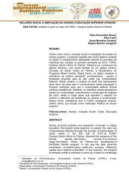 inclus&atilde;o social e amplia&ccedil;&atilde;o de acesso &agrave; educa&ccedil;&atilde;o superior atrav&eacute;s