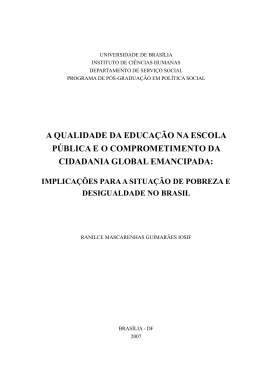 A qualidade da educa&ccedil;&atilde;o na escola p&uacute;blica e o comprometimento