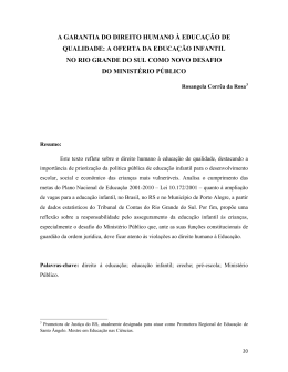 a garantia do direito humano &agrave; educa&ccedil;&atilde;o de qualidade