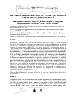 ead como ferramenta para acesso &agrave; informa&ccedil;&atilde;o