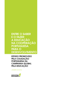 Entre o saber e o fazer - Plataforma Portuguesa das ONGD