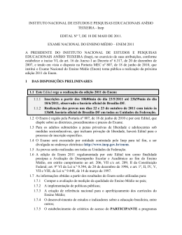 Edital ENEM 2011
