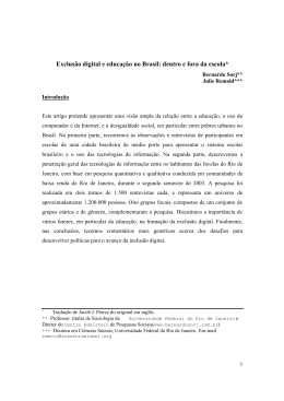 Exclusão digital e educação no Brasil