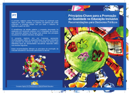 Princ&iacute;pios-Chave para a Promo&ccedil;&atilde;o da Qualidade na Educa&ccedil;&atilde;o