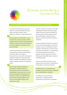 Equidade, Justiça Social e Cultura de Paz. PDF