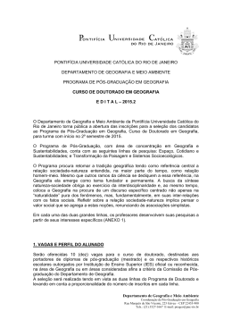 Departamento de Geografia e Meio - PUC-Rio