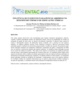 influ&ecirc;ncia de elementos paisag&iacute;sticos no desempenho