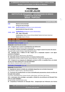 PROGRAMA 3 A 6 DE JULHO