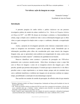 Ver-tebras: a&ccedil;&atilde;o da imagem no corpo Introdu&ccedil;&atilde;o