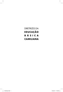 DIRETRIZES DA EDUCAÇÃO B Á S I C A CAMILIANA