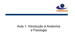 Aula 1 - Introdução Anatomia e Fisiologia