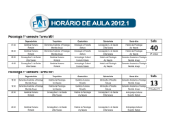 Psicologia 1&ordm; semestre Turma M01