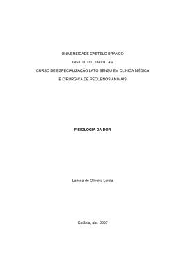 Fisiologia da Dor - Larissa de Oliveira Loiola