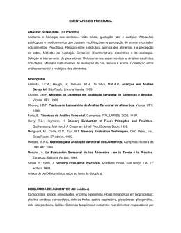 EMENT&Aacute;RIO DO PROGRAMA AN&Aacute;LISE SENSORIAL (03